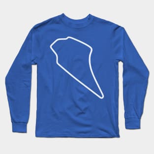 Knockhill Racing Circuit [outline] Long Sleeve T-Shirt